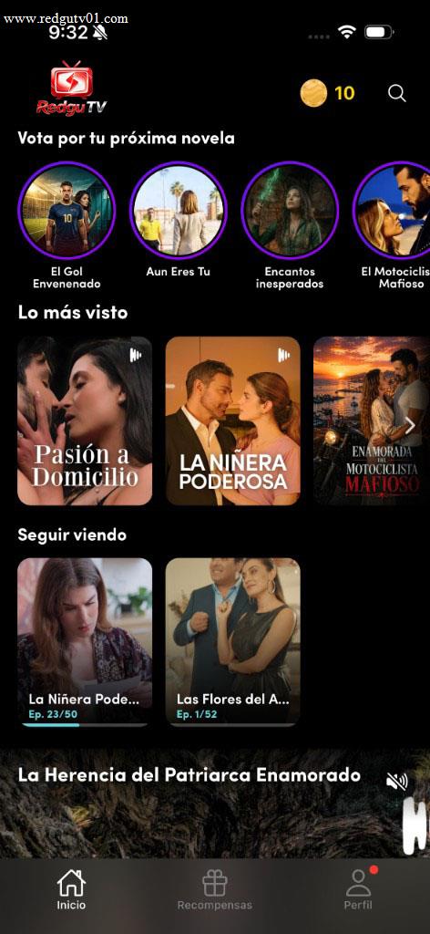 Selecciona tu show en la app